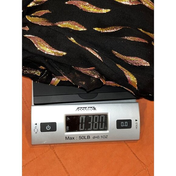 Saloni Black & Metallic Patterned Ruffle Hem Long Sleeve Back Zip Closure Women' - Picture 11 of 11